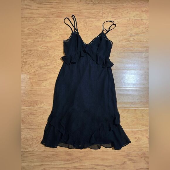 Victoria's Secret Black strappy double layered dress size M - Picture 1 of 7